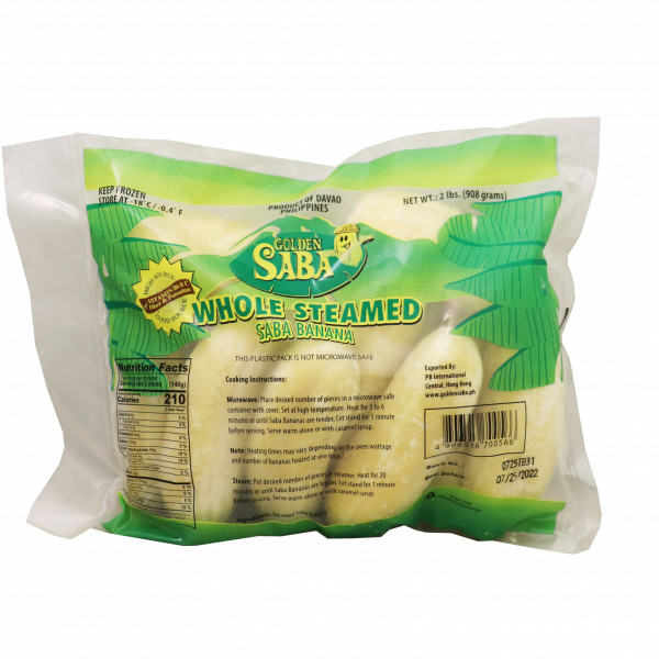 Whole Steamed Saba Banana