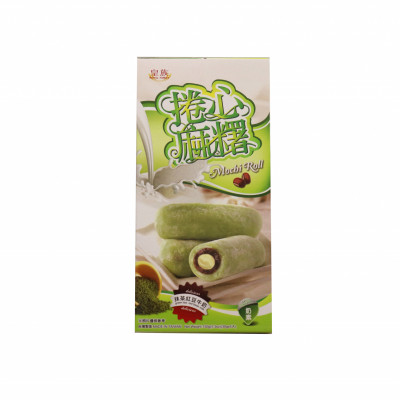 Green Tea Red Bean Milk Mochi Roll